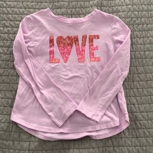 Gap LOVE Valentine’s Long Sleeve Small t-shirt